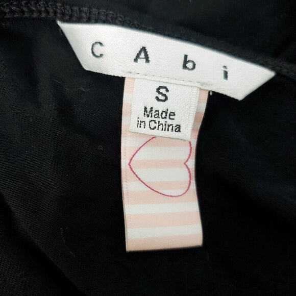 CAbi Heart of Love Black Overlay Tank Tunic Top Women's‎ Size Small - Picture 5 of 7